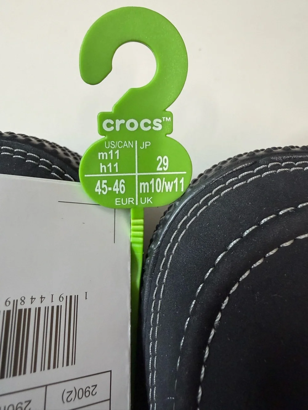 CROCS Yukon Vista II Clog - Black with White Stitching